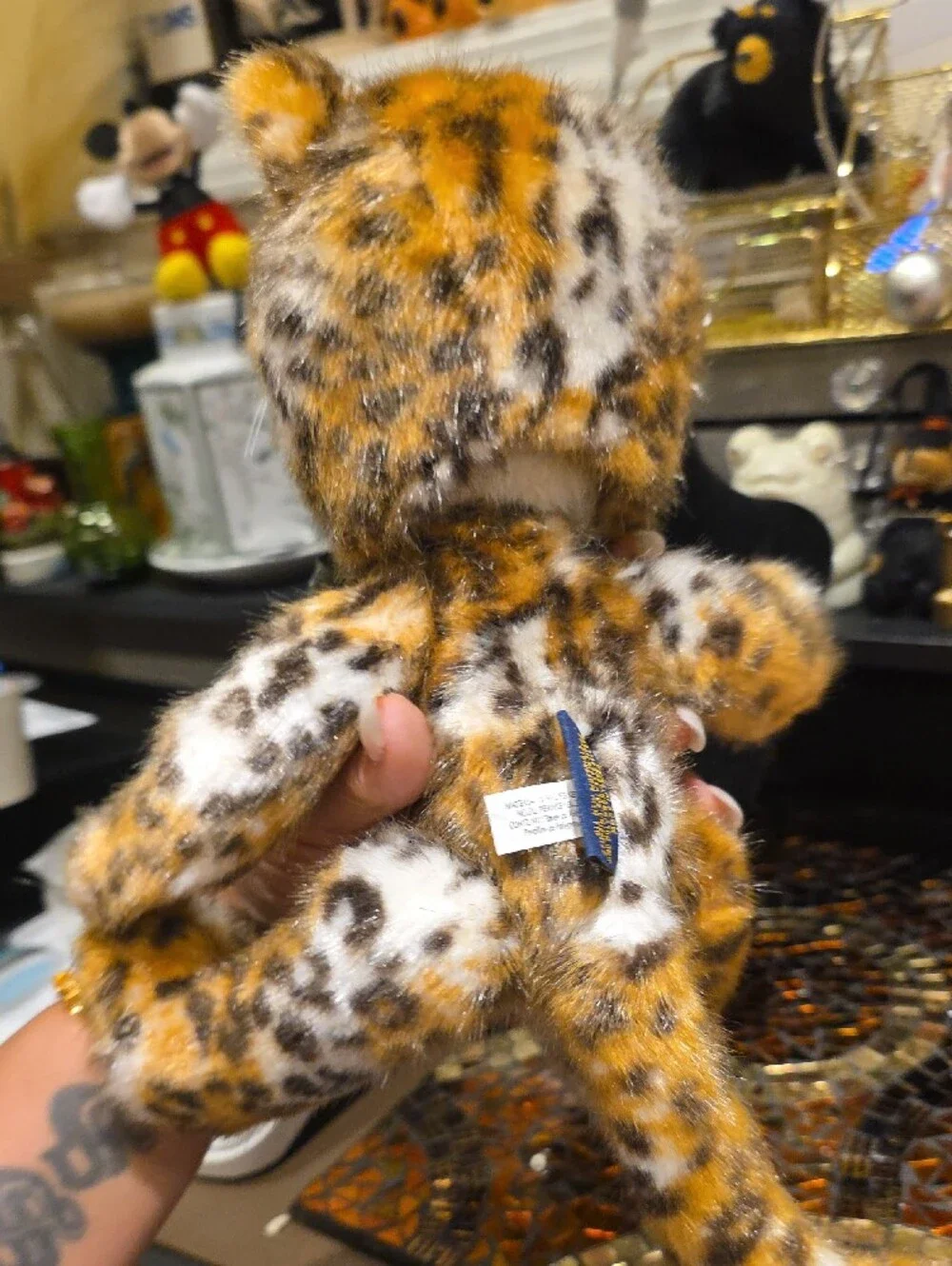 Boyds Bears Leopard Print Plush Bear in White, Brown, Gold